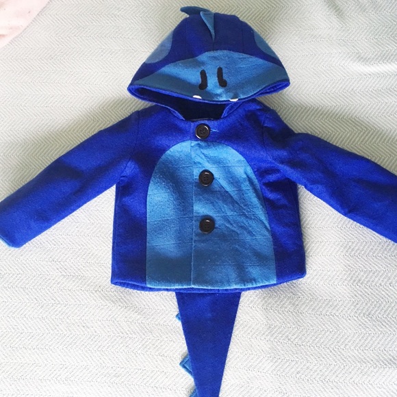 Little Goodall Blythe Blue Dinosaur Coat 4T - Picture 4 of 6